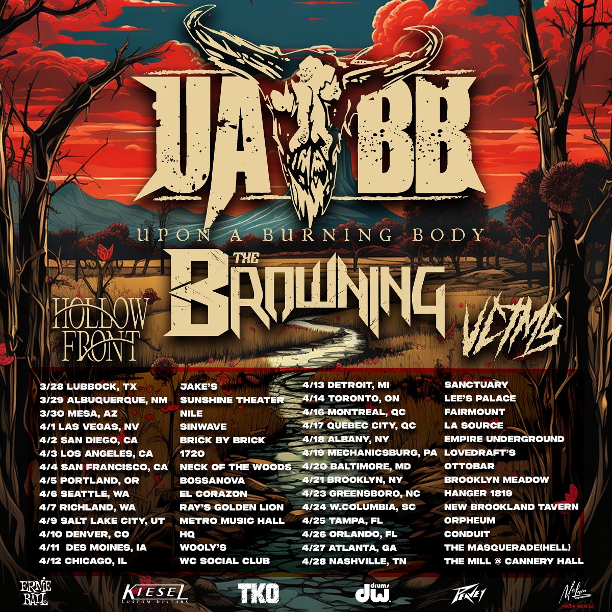 Upon A Burning Body and The Browning: Heavy Metal Tour Across North America