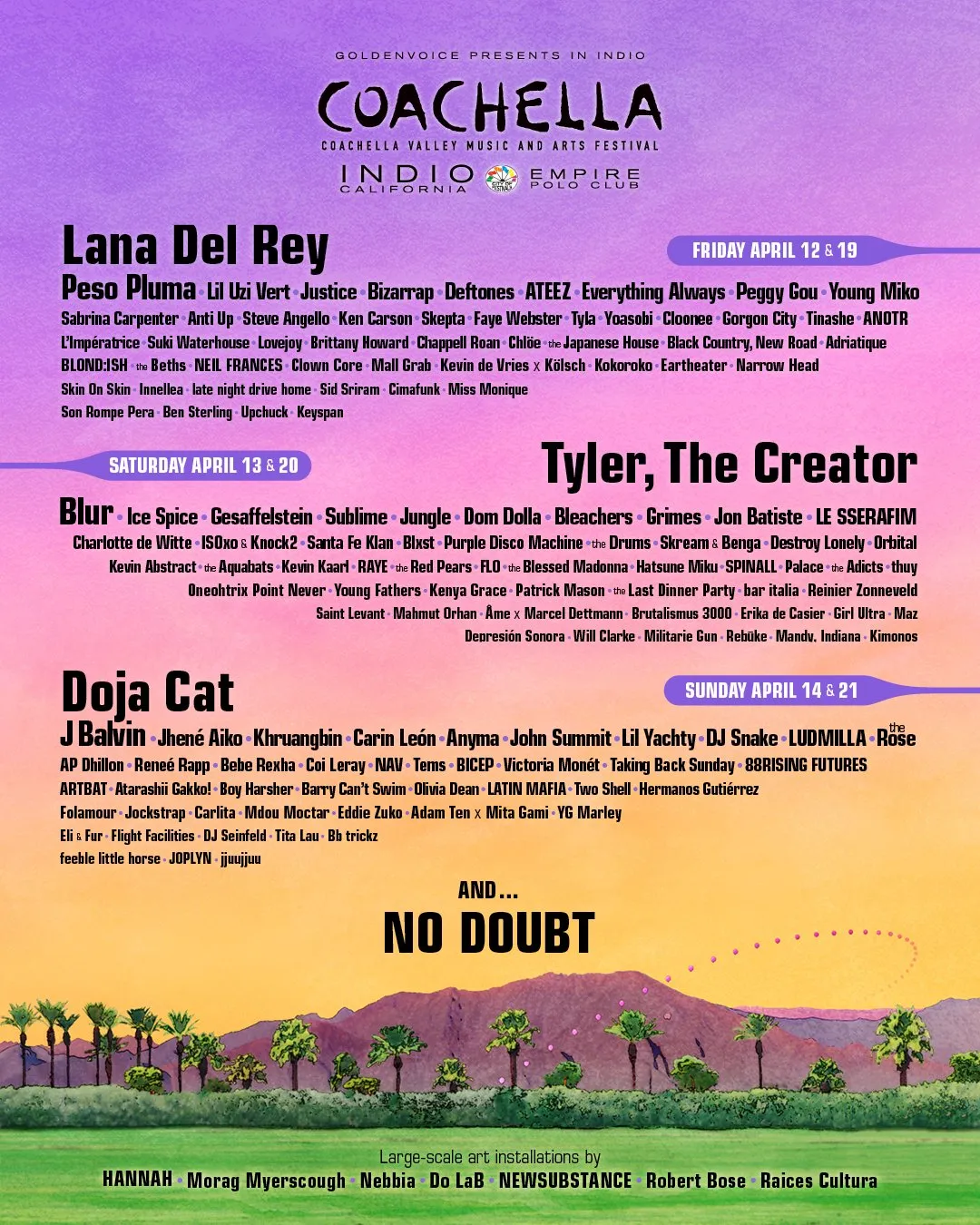 Coachella 2024 Lineup