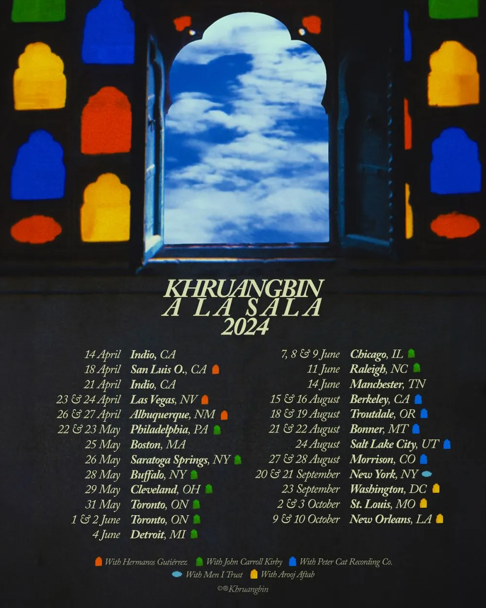 Khruangbin 2024 North American Tour Dates Announced