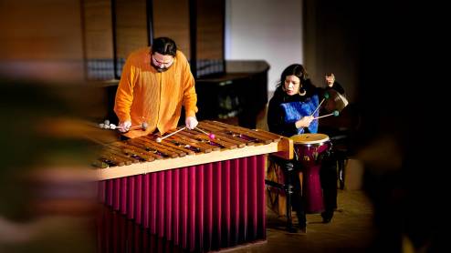 Nandayam, dúo de marimba y percusiones