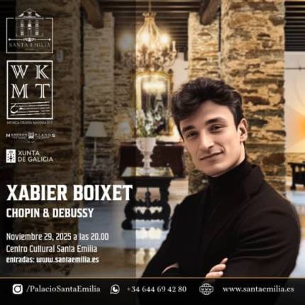 Recital de piano Debussy y Chopin en el Palacio Santa Emilia
