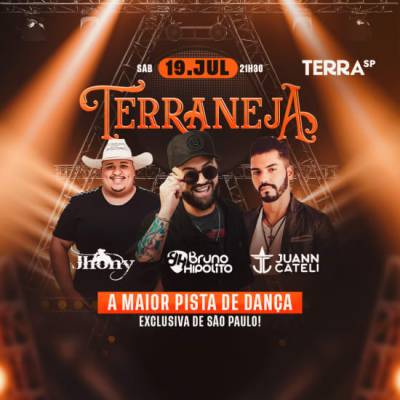 Show Terraneja com Bruno Hipólito, Jhony Quadros, Juann Cateli no Terra SP
