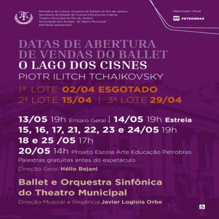 Balé O Lago dos Cisnes - Estreia