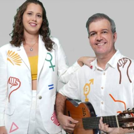 Edu Krieger e Natalia Voss