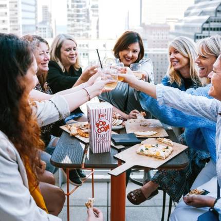 Galentine's Just Wanna Have Fun Beyoncé,Whitney, Taylor & More at the Elevar Rooftop