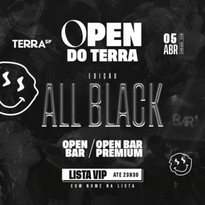 Open Bar do Terra SP Edição All Black