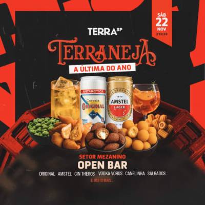 Terraneja Especial A Última do Ano - Open Bar no Terra SP