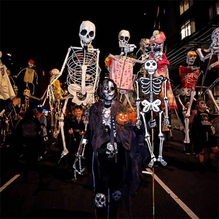 Village Halloween Parade Marching Dance Party