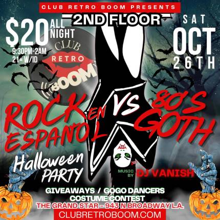 Halloween Costume Party! Rock En Español vs 80's Goth