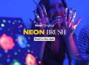 Neon Brush Malerlebnis im Dunkeln mit Drinks