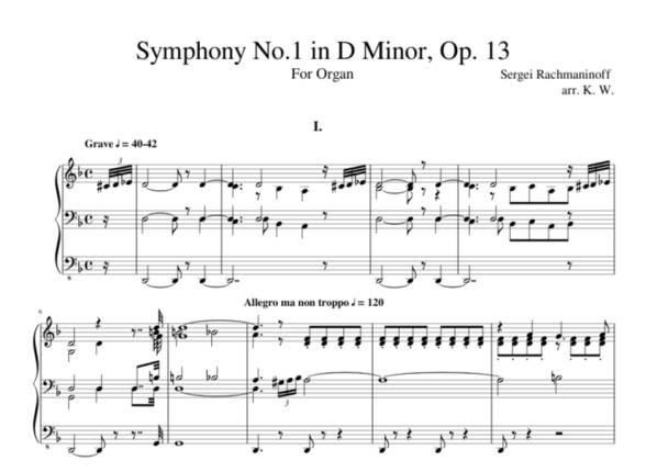 Rachmaninoff Symphony No. 1
