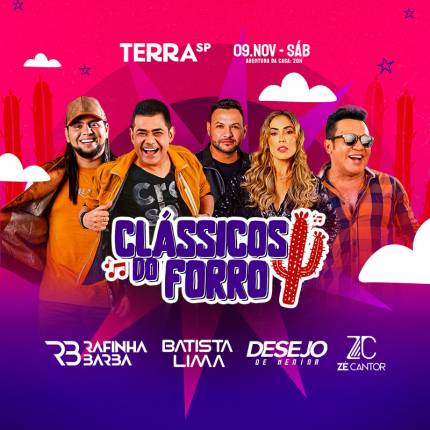 Show Clássicos do Forró com Batista Lima, Desejo de Menina, Rafinha Barba e Zé Cantor no Terra SP