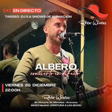 Tardeo en Rita Winter - Concierto en Directo con "Albero"