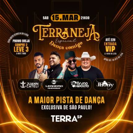 Terraneja Especial Dança Comigo com Bruno Hipólito, Juann Cateli, Jhony Quadros e Leandro Andrade