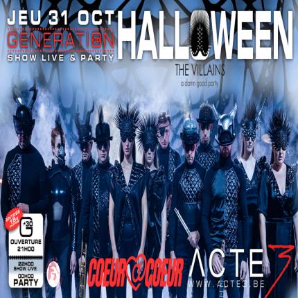 The Villains' en Live + Soirée Halloween 'Coeur à Coeur' pour les 30 ans et +