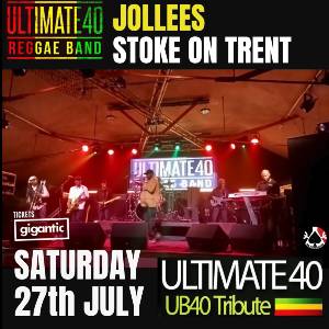 Ultimate 40 a tribute to UB40 at Jollees Stoke