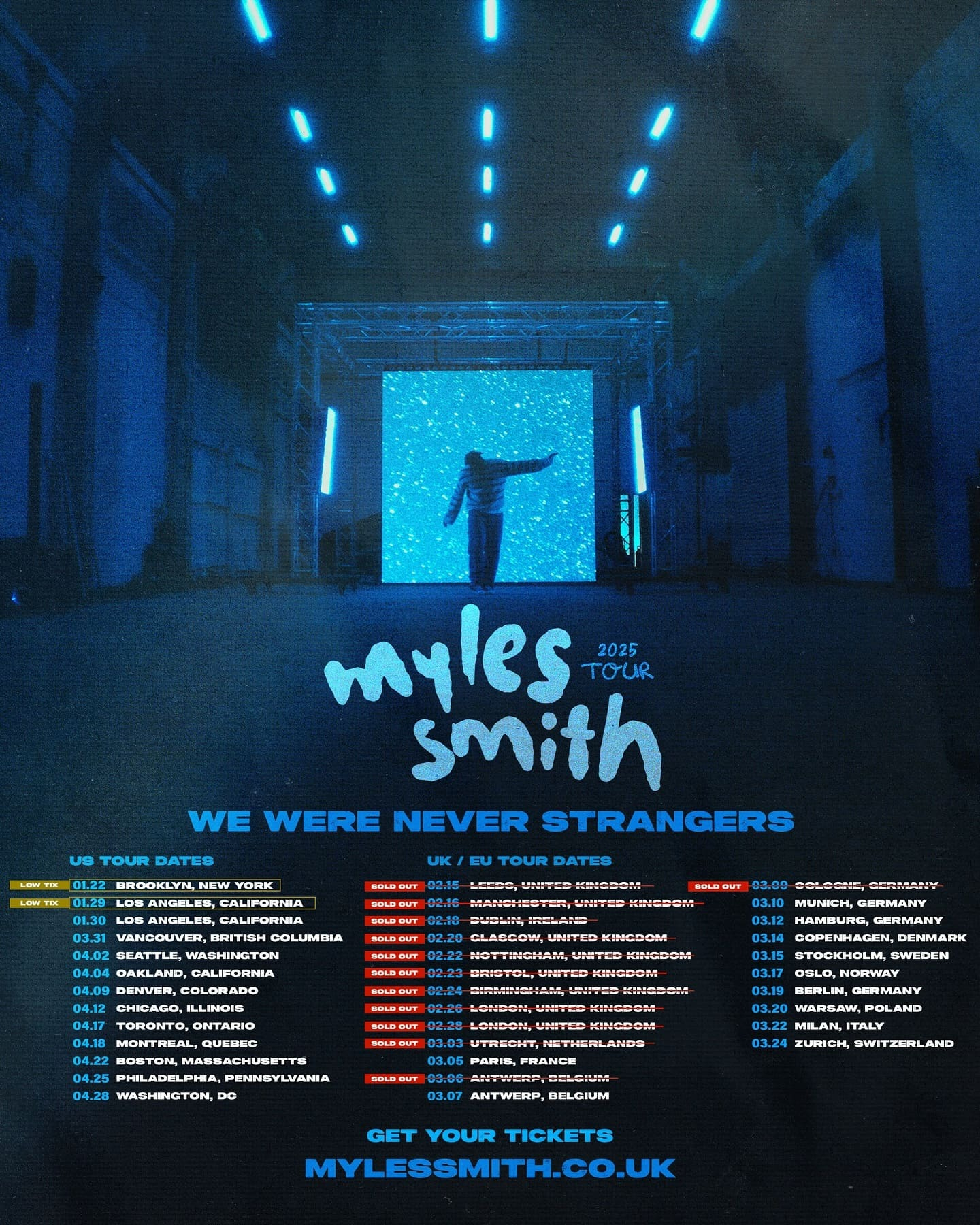 Myles Smith We Were Never Strangers Tour 2025