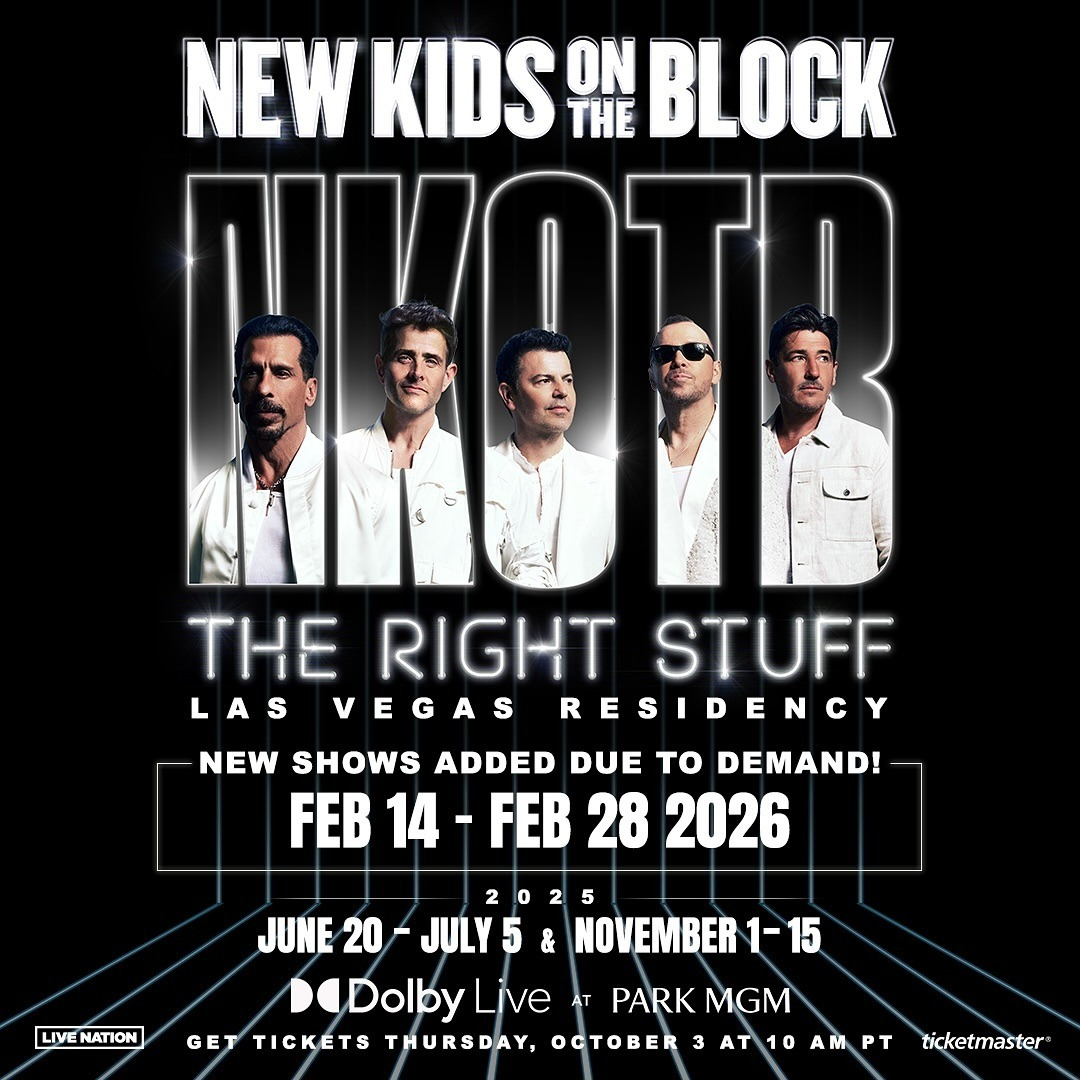 New Kids On The Block The Right Staff Las Vegas Residency Poster