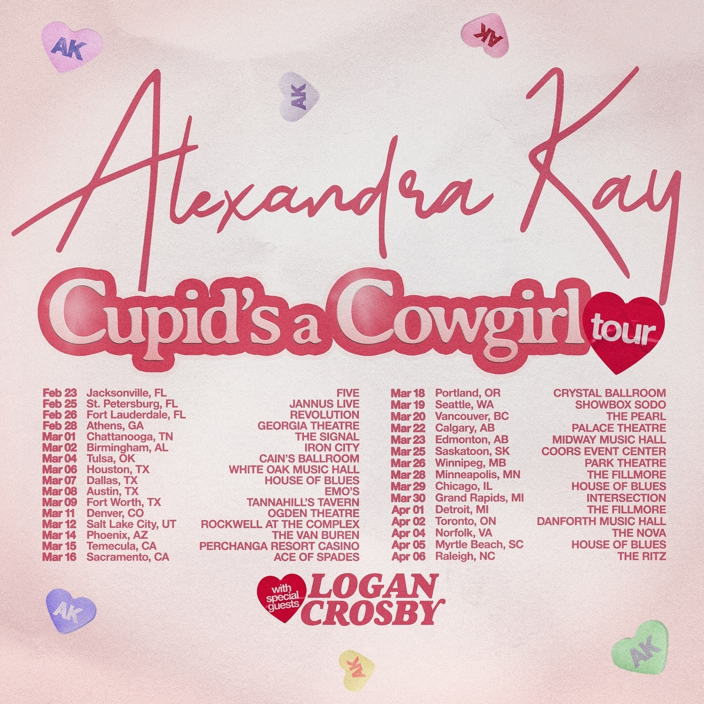 Alexandra Kay Cupid’s A Cowgirl Tour Poster