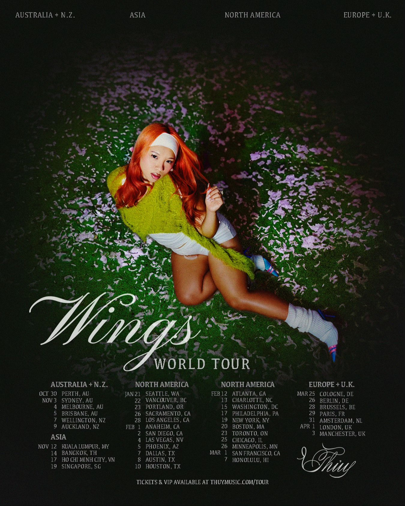 Thuy wings’ WORLD TOUR Poster 2025