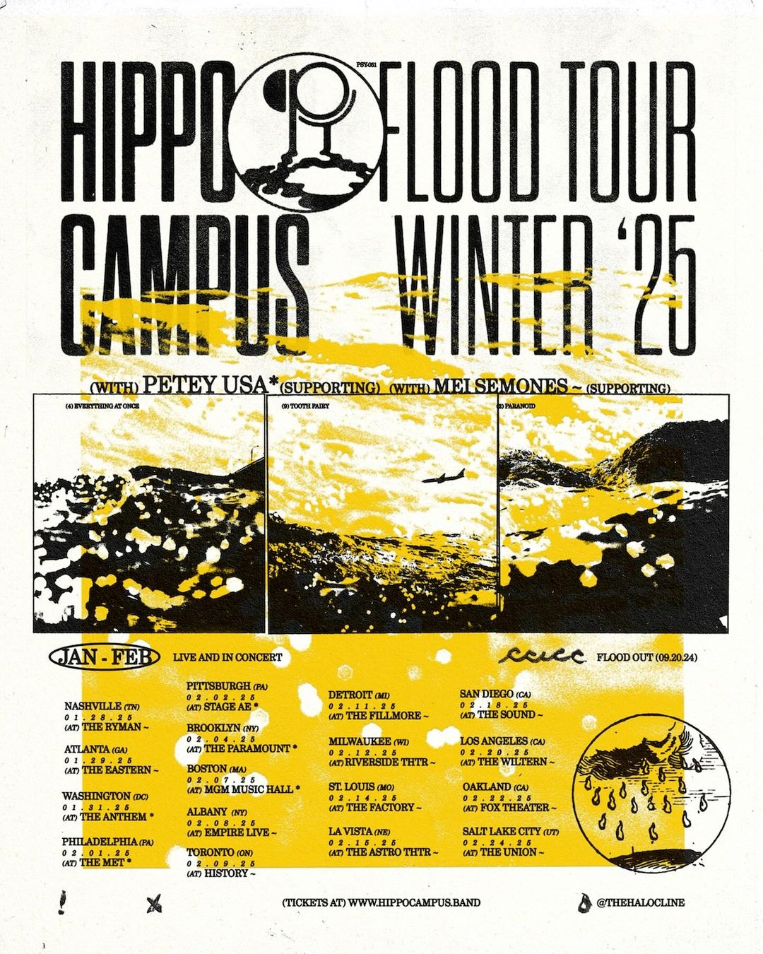 Hippo Campus Flood (Winter) Tour Poster 2025