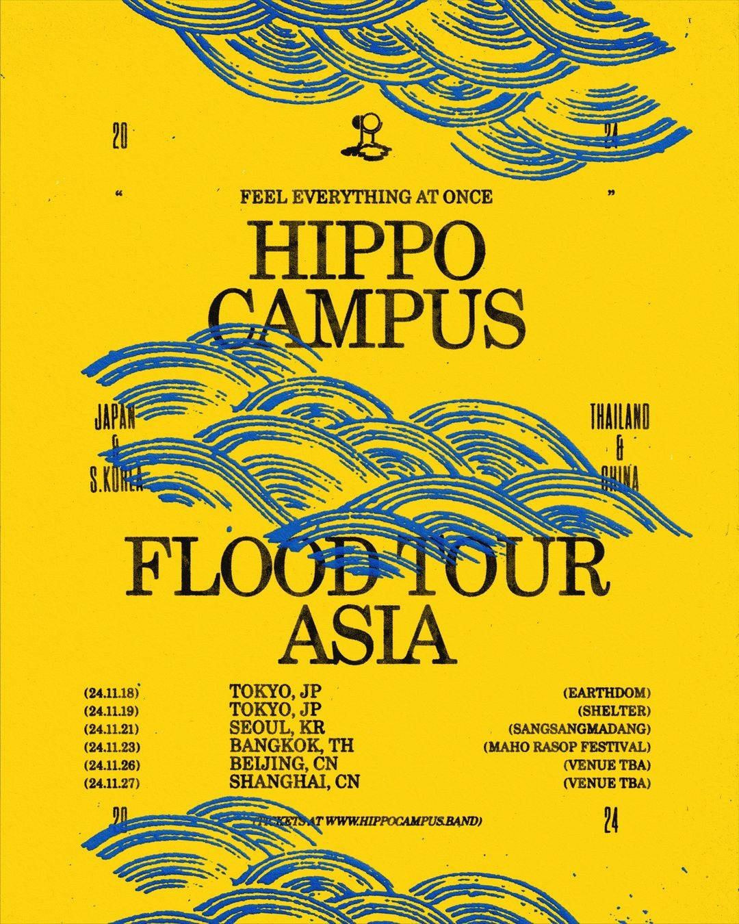 Hippo Campus Flood (Asia) Tour Poster 2025