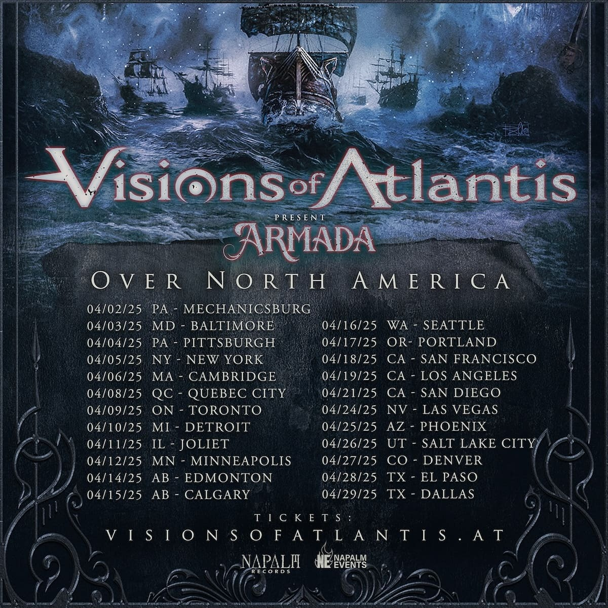 Visions of Atlantis Tour Poster