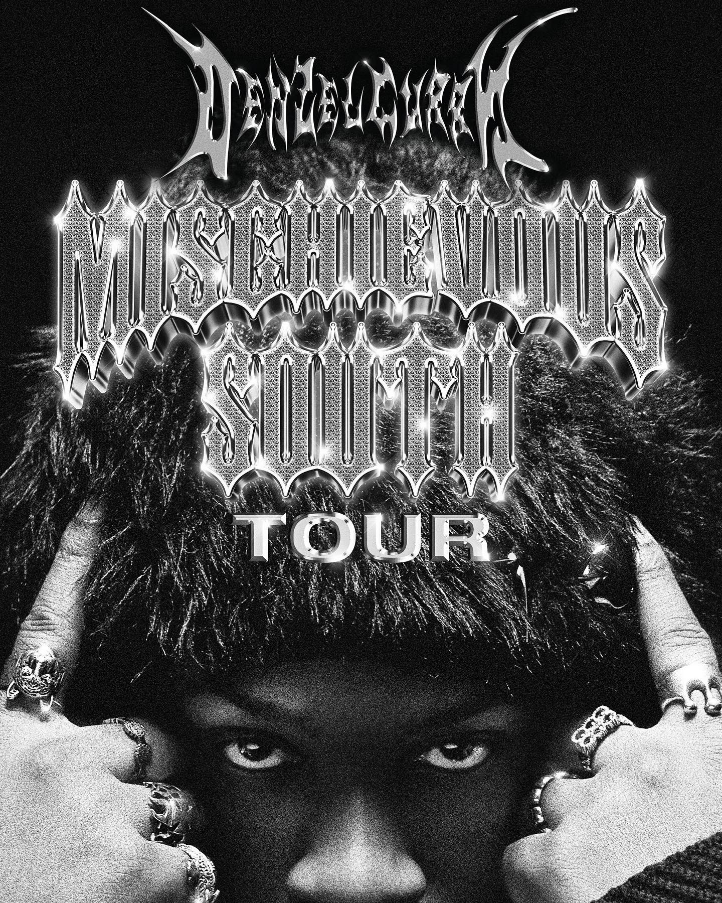 Denzel Curry MISCHIEVOUS SOUTH TOUR Poster 2025