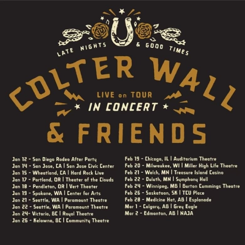 Colter Wall and Friends Tour Poster