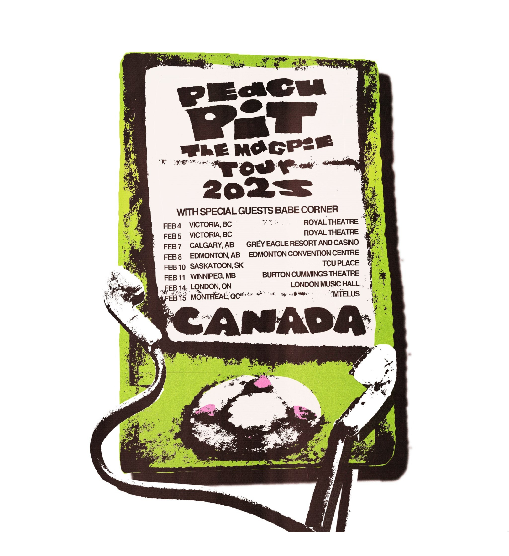 Peach Pit Magpie Tour Canada Poster