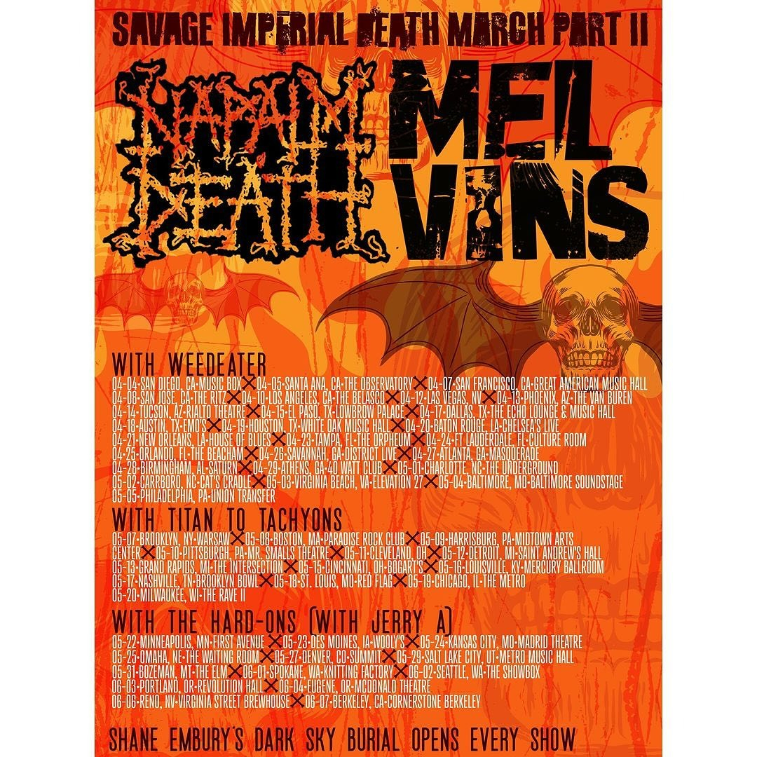 Napalm Death Savage Imperial Death March Part II Poster 2025