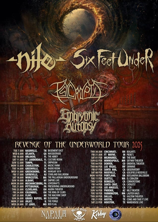 Six Feet Under Revenge Of The Underground Tour Poster