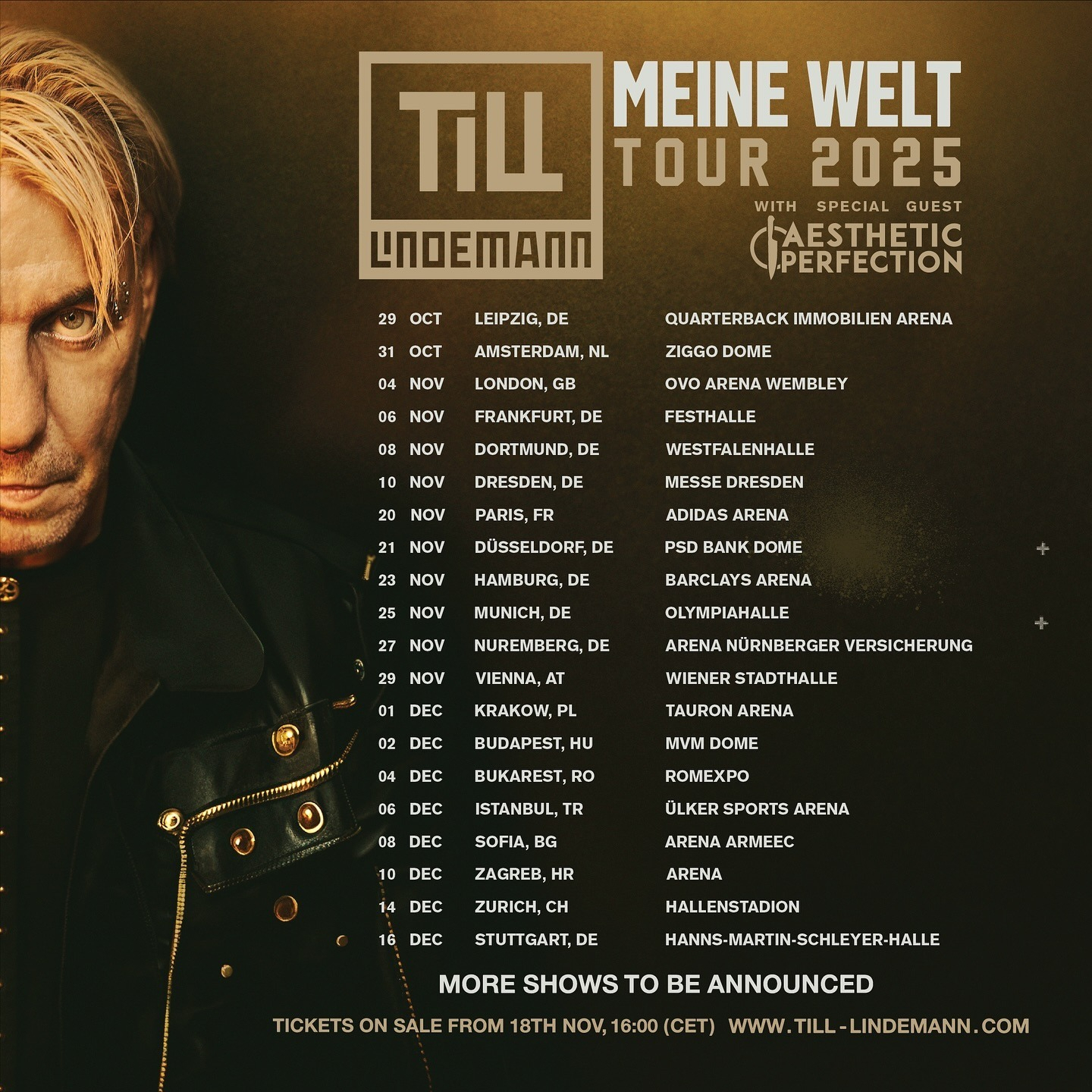 Till Lindemann MEINE WELT Tour Poster 2025