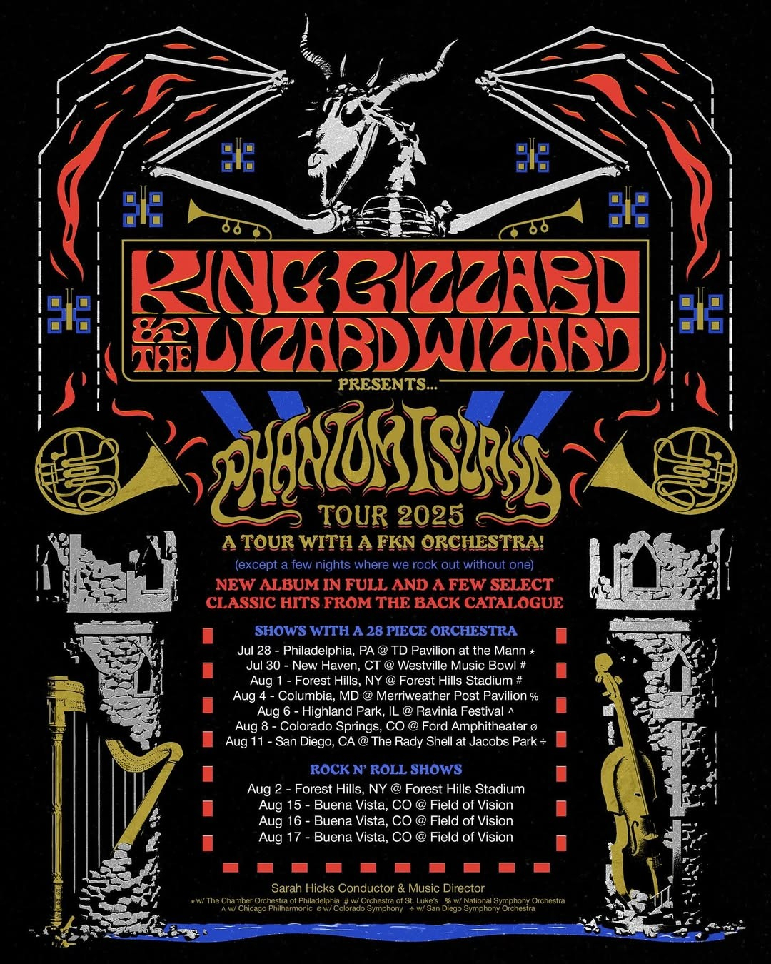 King Gizzard & The Lizard Wizard Tour Poster 2025